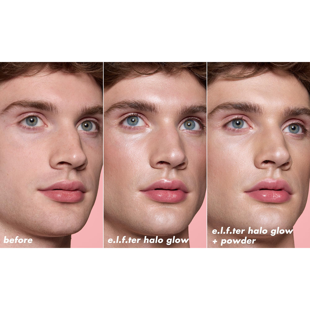 Uso versátil: solo o para fijar maquillaje con Halo Glow.