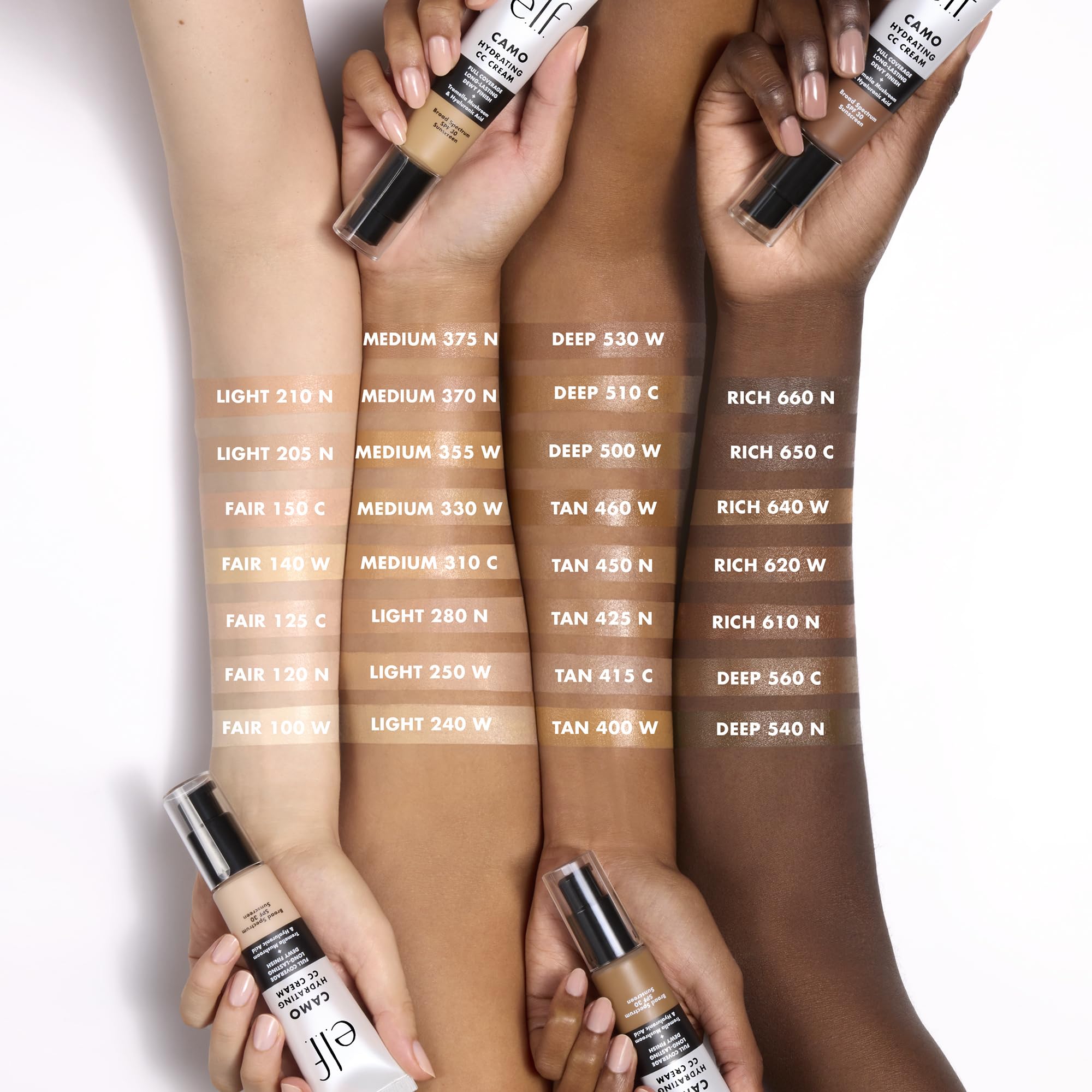 e.l.f. Hydrating Camo CC Cream SPF 30 in action delivering sun protection.