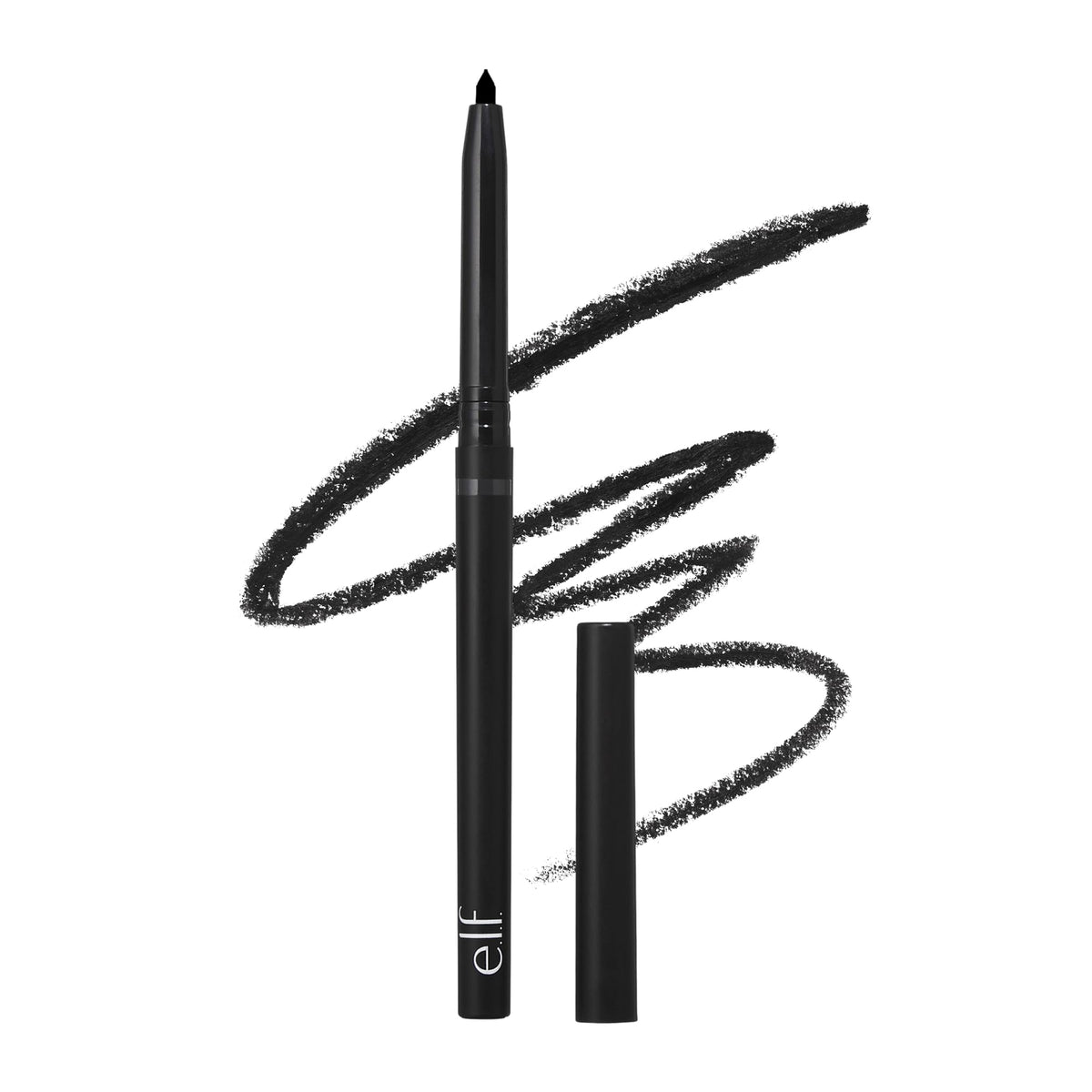 e.l.f. No Budge Retractable Eyeliner Black—smooth application for precise lash-line definition.