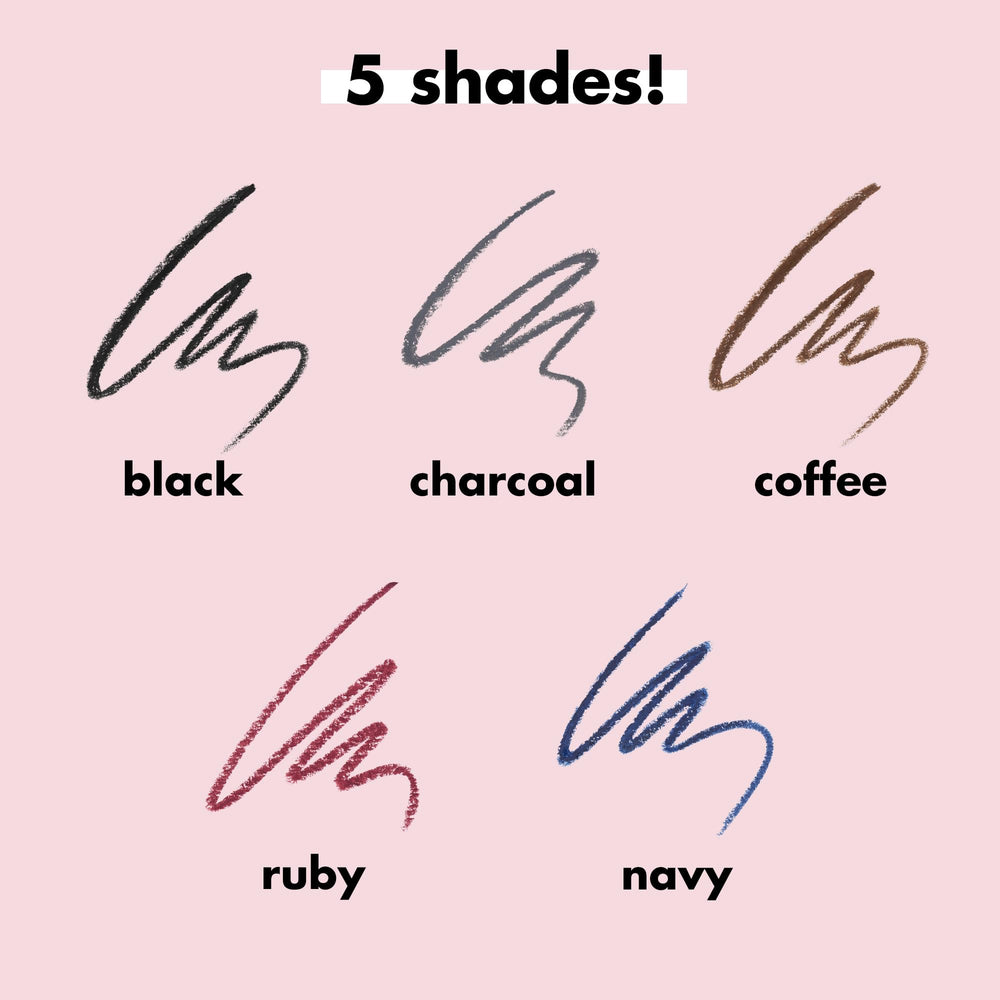 e.l.f. No Budge retractable eyeliner coffee cap-open design for easy retouch.
