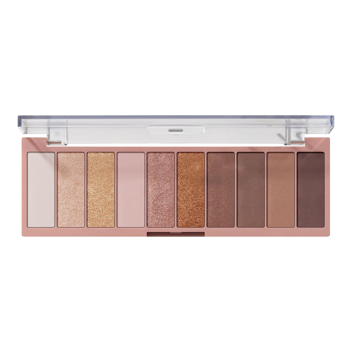 e.l.f. Perfect 10 Eyeshadow Palette pan shot shows versatile neutral shades for everyday looks.