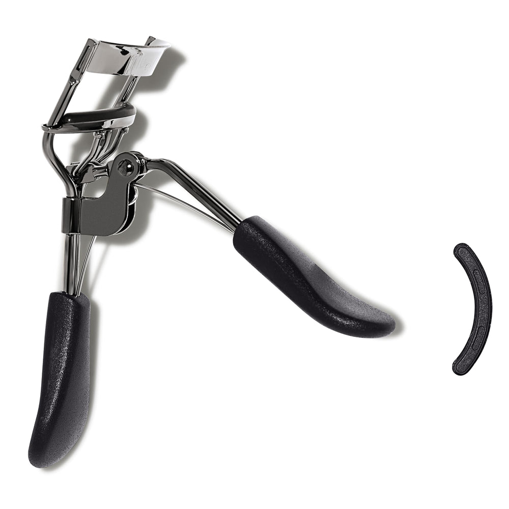 e.l.f. pro eyelash curler before and after lashes showing visible lift