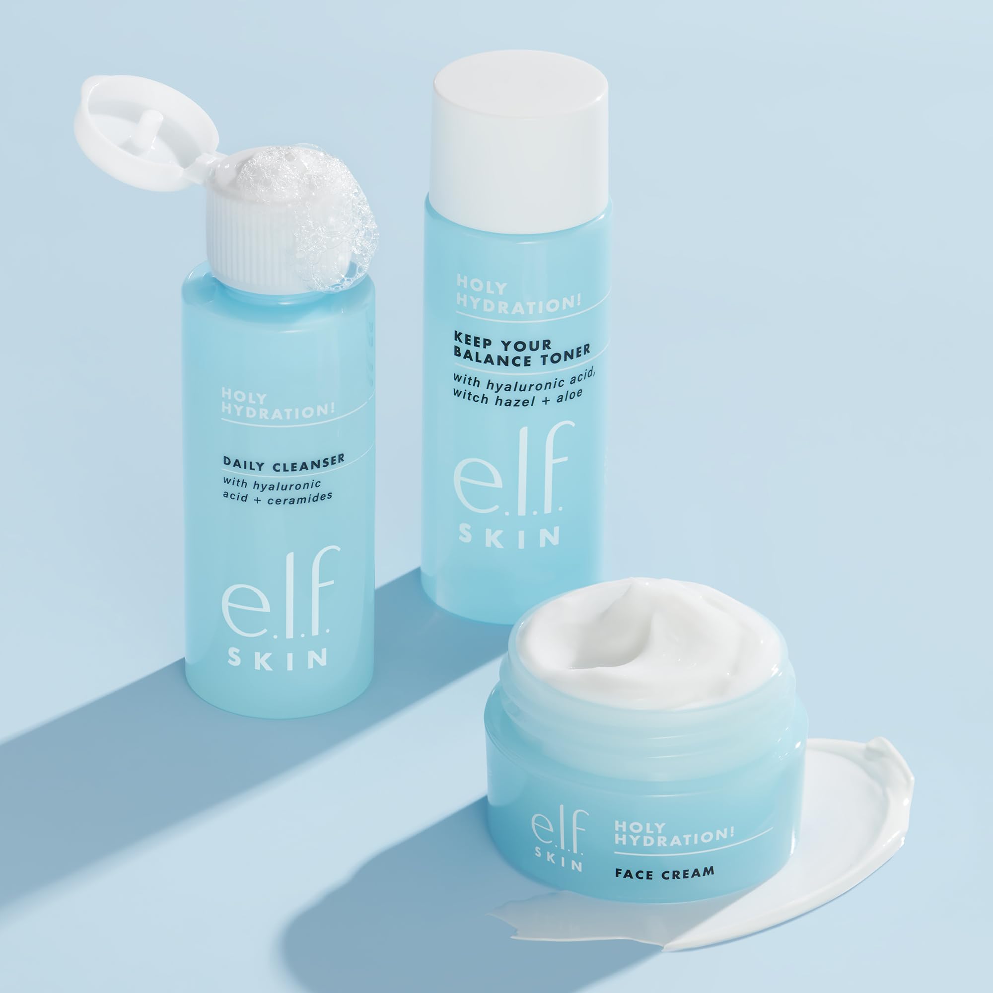 e.l.f. Holy Hydration ingredients highlight hyaluronic acid and niacinamide