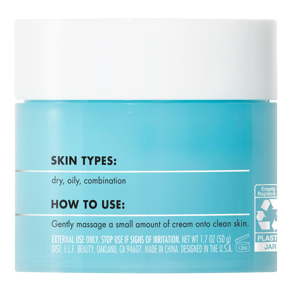 e.l.f. Skin Holy Hydration! dry skin use demonstrates balanced and lasting hydration