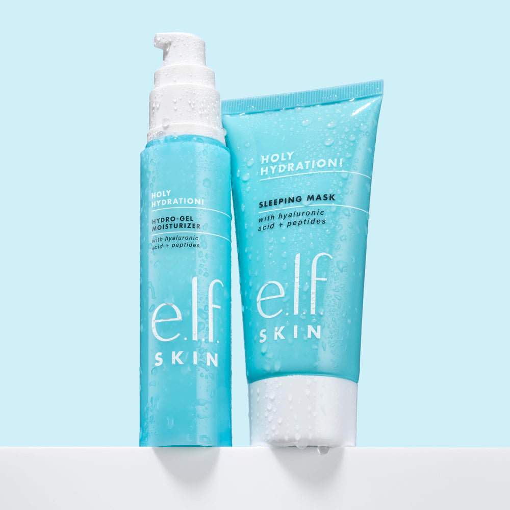 e.l.f. SKIN Holy Hydration Sleeping Mask hyaluronic acid close-up highlighting moisture lock