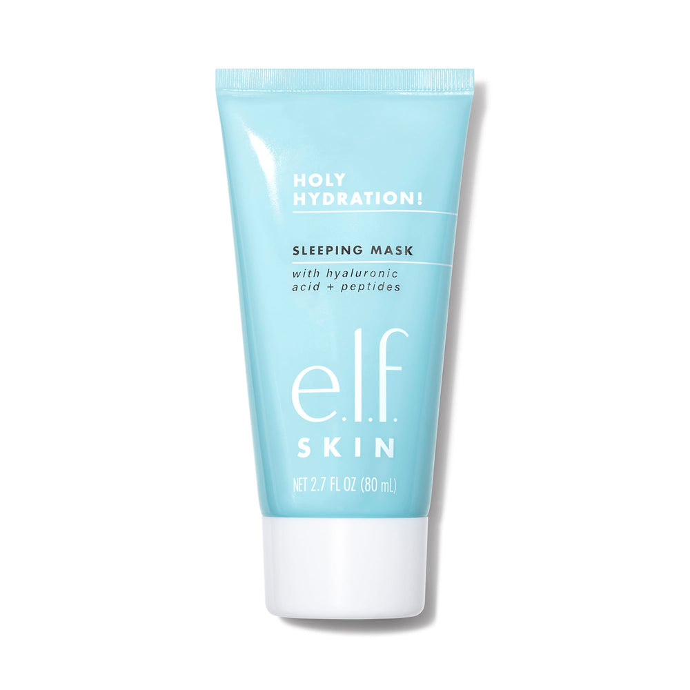 e.l.f. SKIN Holy Hydration Sleeping Mask jar closeup showing rich cream for deep hydration