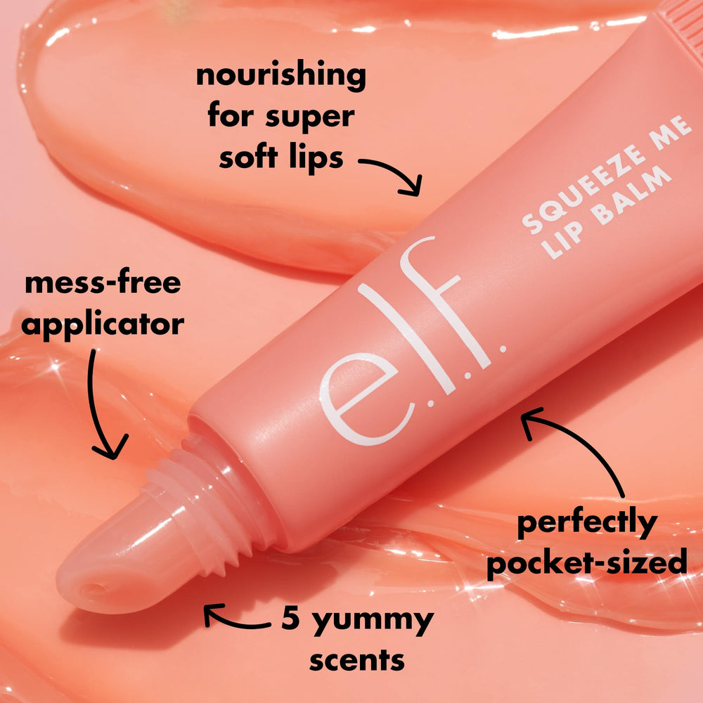e.l.f. Squeeze Me Lip Balm grape shade swatch.