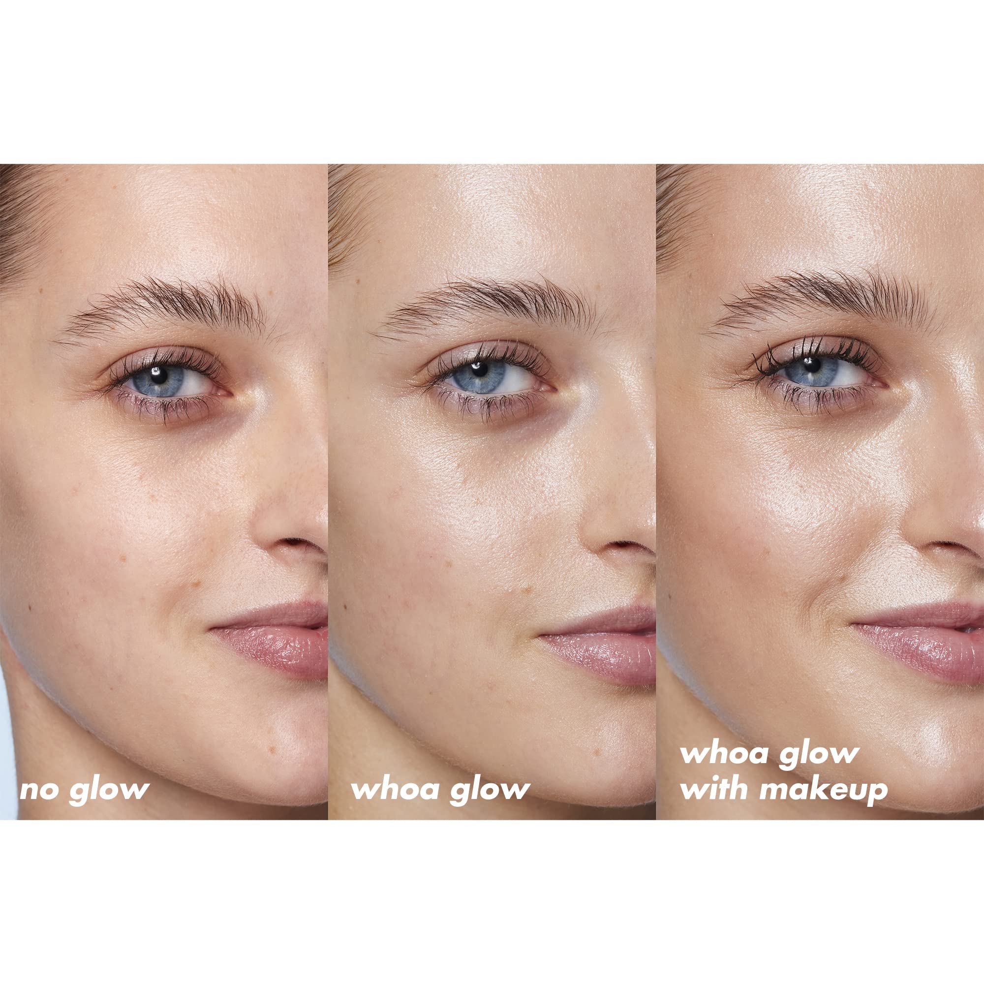 e.l.f. Suntouchable Whoa Glow SPF 30 hydration-texture shows lightweight, non-greasy finish.