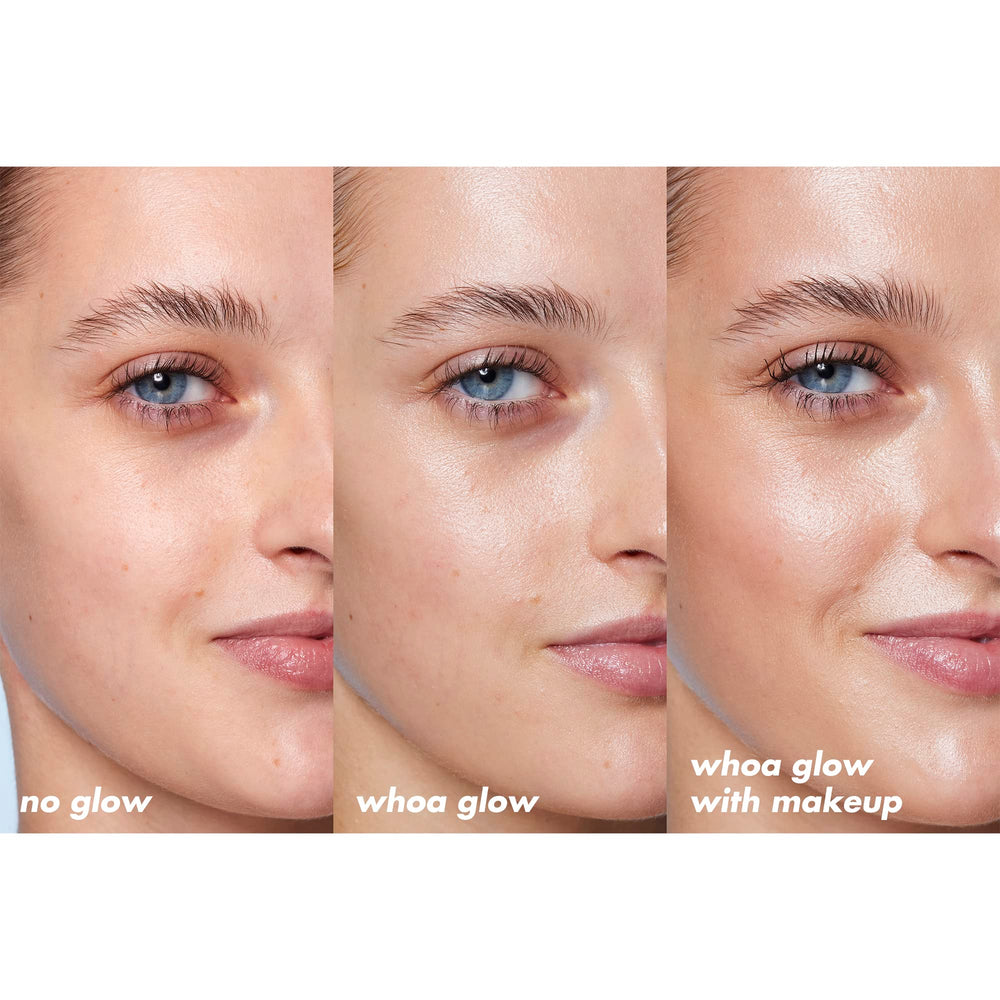 e.l.f. Suntouchable Whoa Glow SPF 30 hydration-texture shows lightweight, non-greasy finish.
