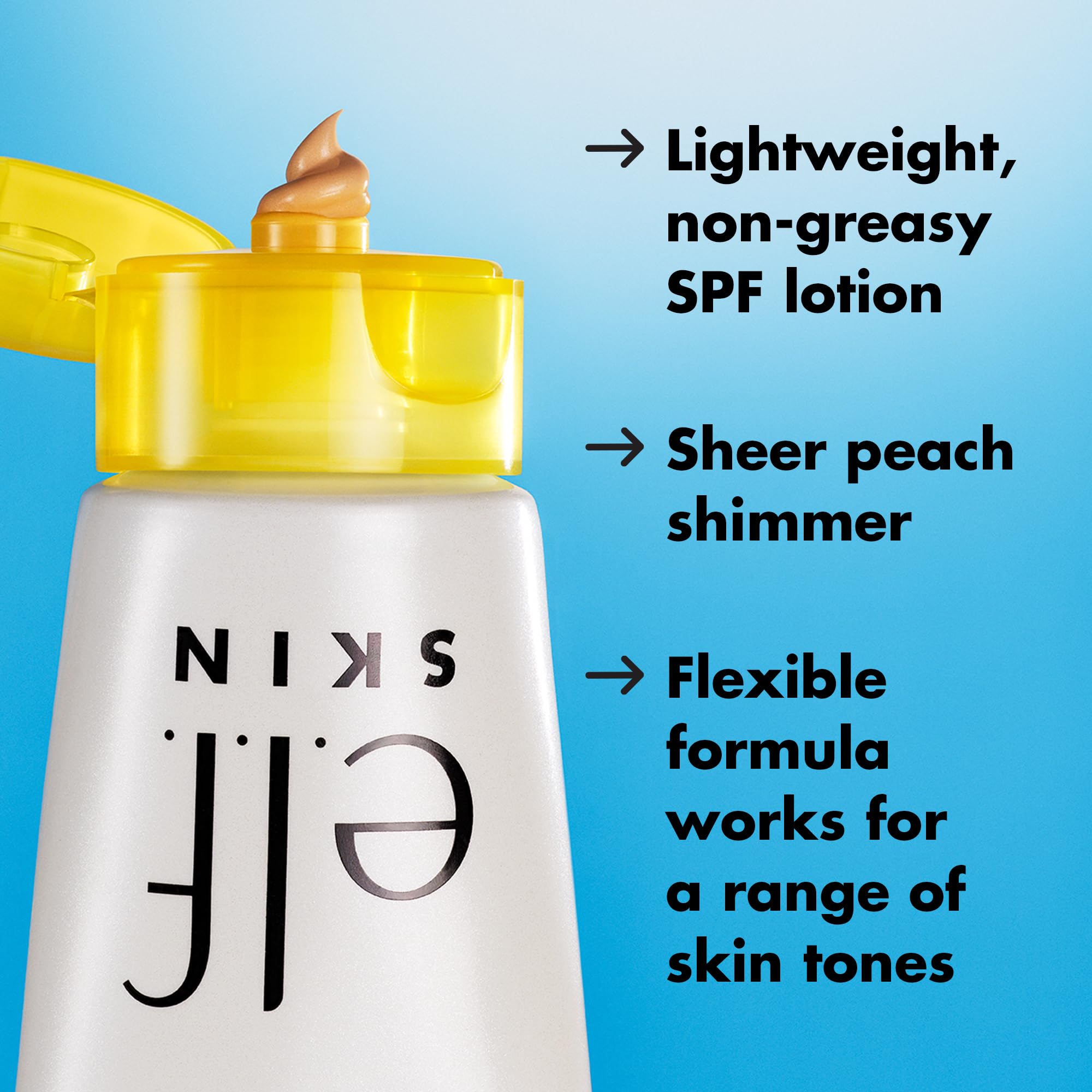 e.l.f. Suntouchable Whoa Glow SPF 30 vegan cruelty-free badge highlights ethical skincare.