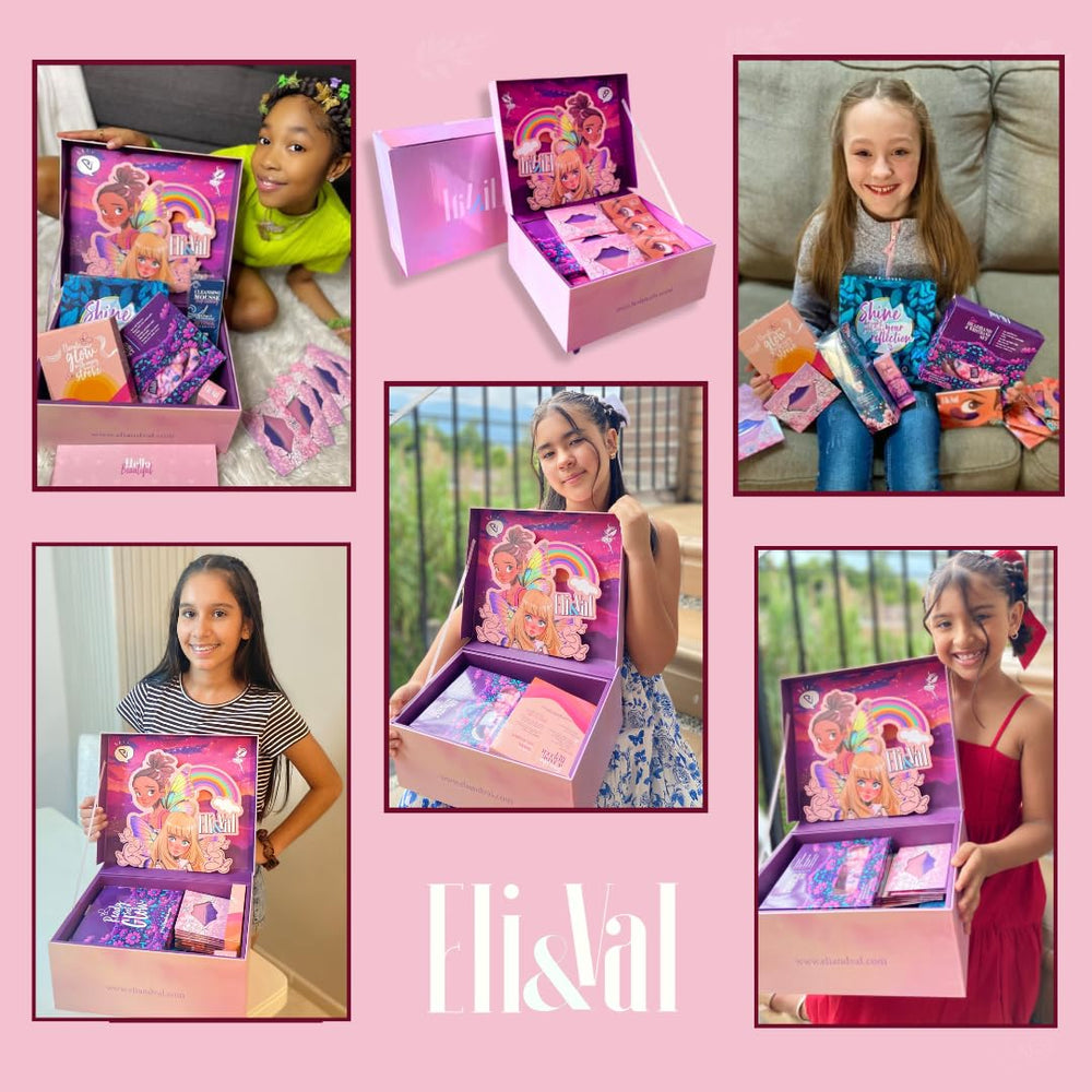 ELI&VAL skincare-essentials inside gift box support teen relaxation