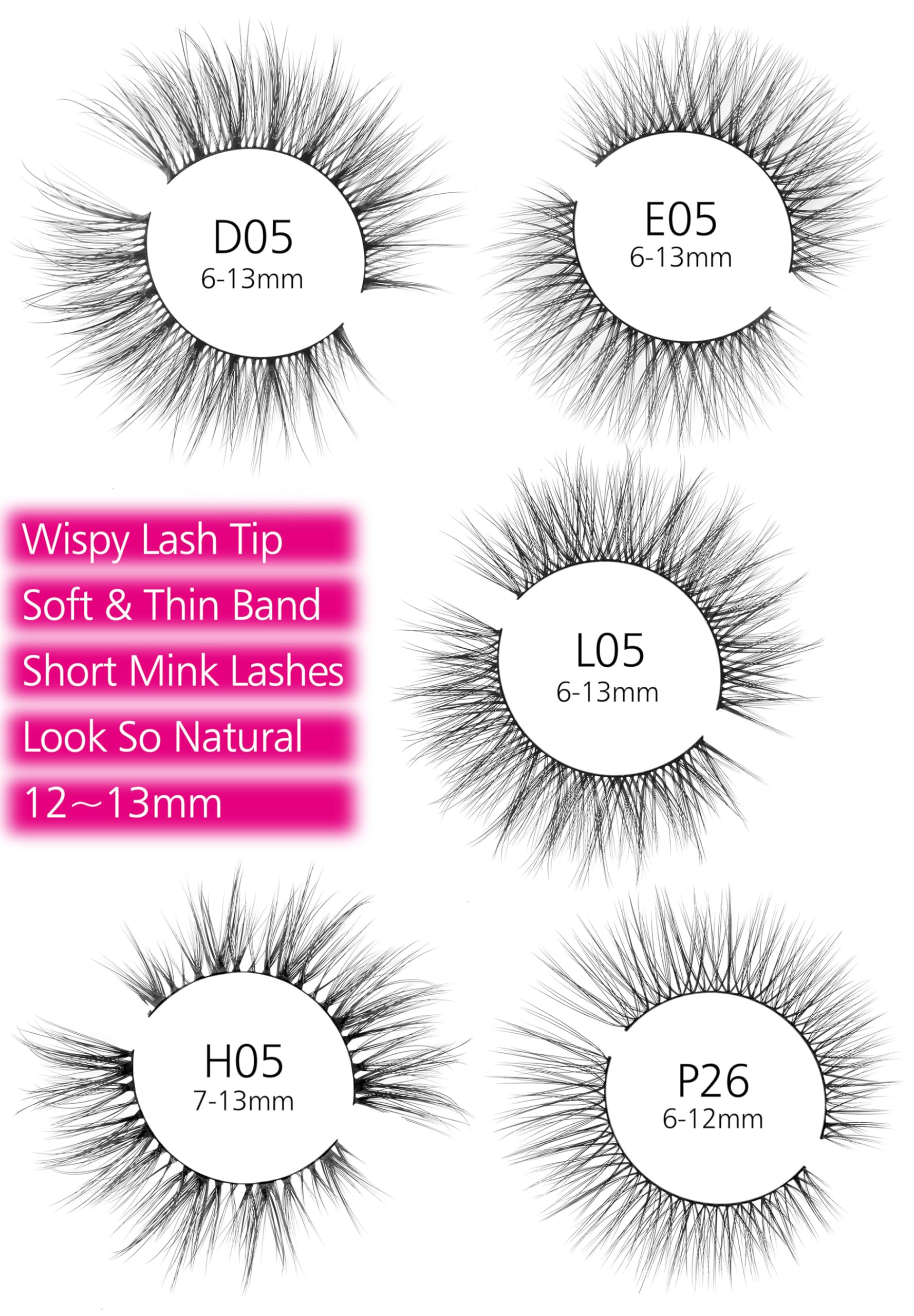 Eliace 3D mink-effect false eyelashes close-up suggests fluffy volume and natural appearance.