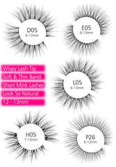 Eliace 3D mink-effect false eyelashes close-up suggests fluffy volume and natural appearance.