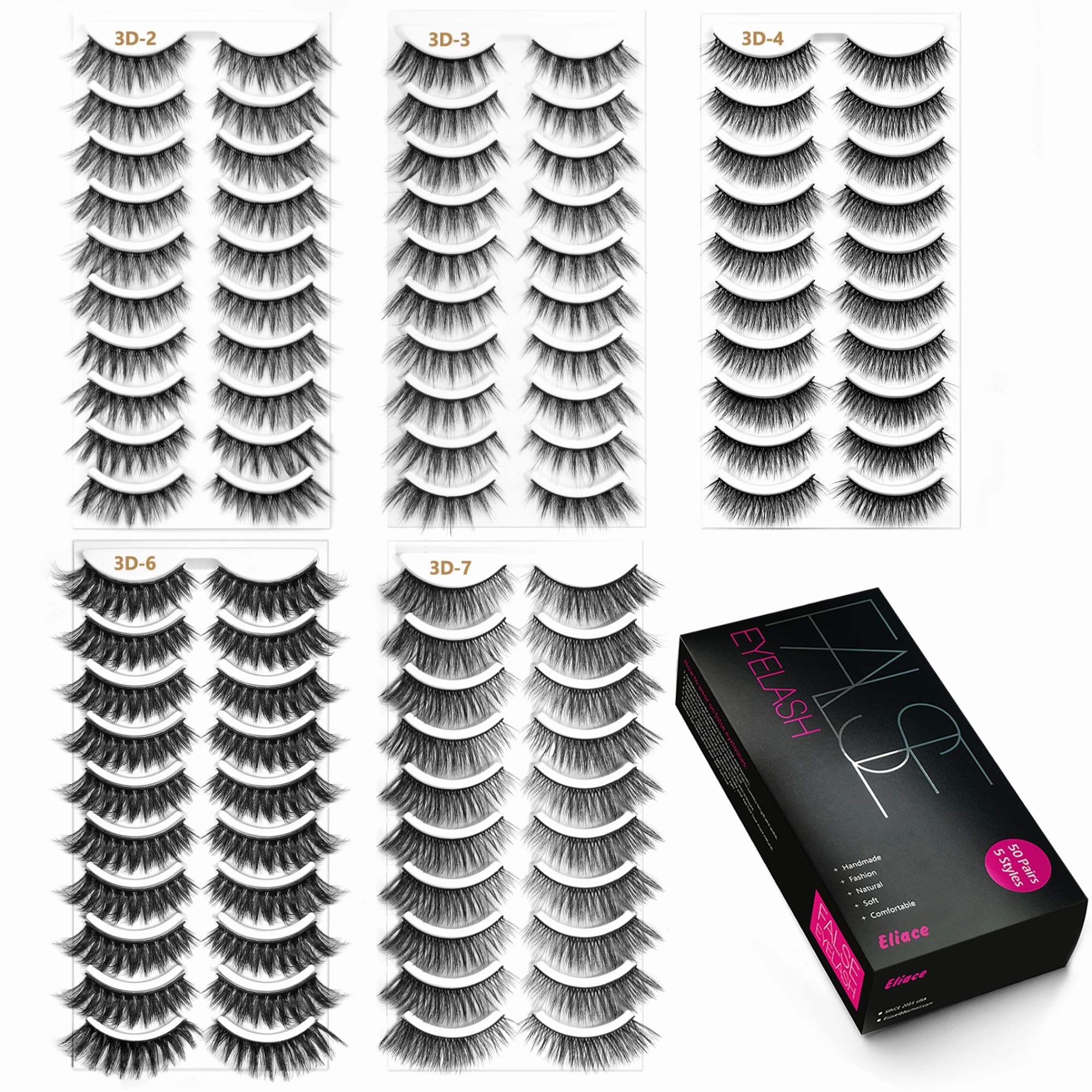 Eliace Eyelashes wispy cat-eye closeup with natural definition.