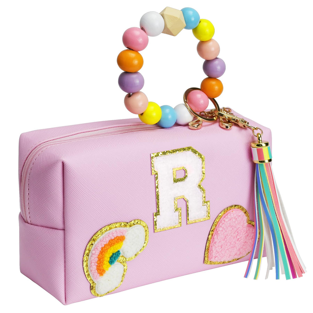 Elilier makeup bag patch gold glitter adds personalized charm for daily use