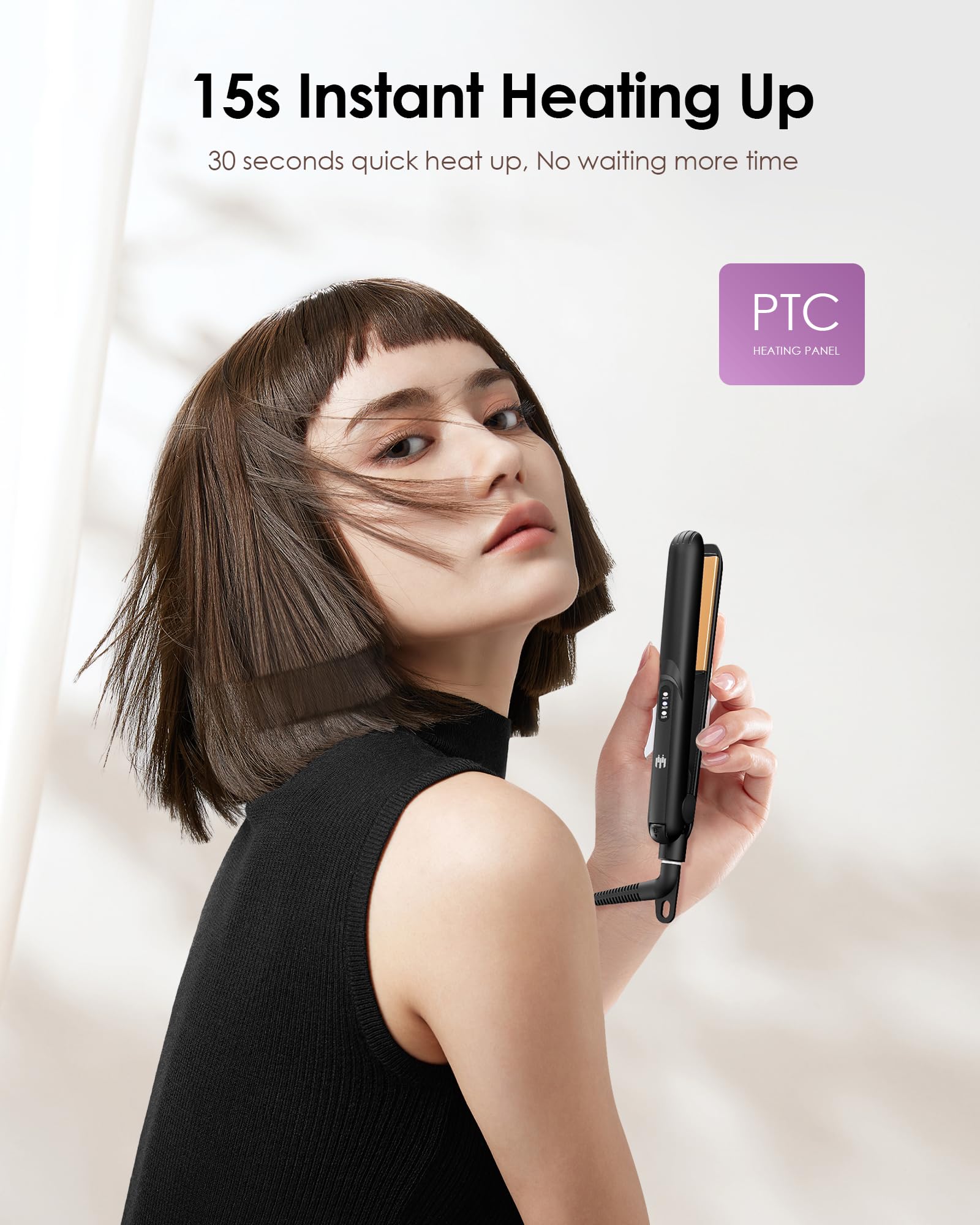 Elilier Mini Flat Iron dual voltage enables worldwide styling.