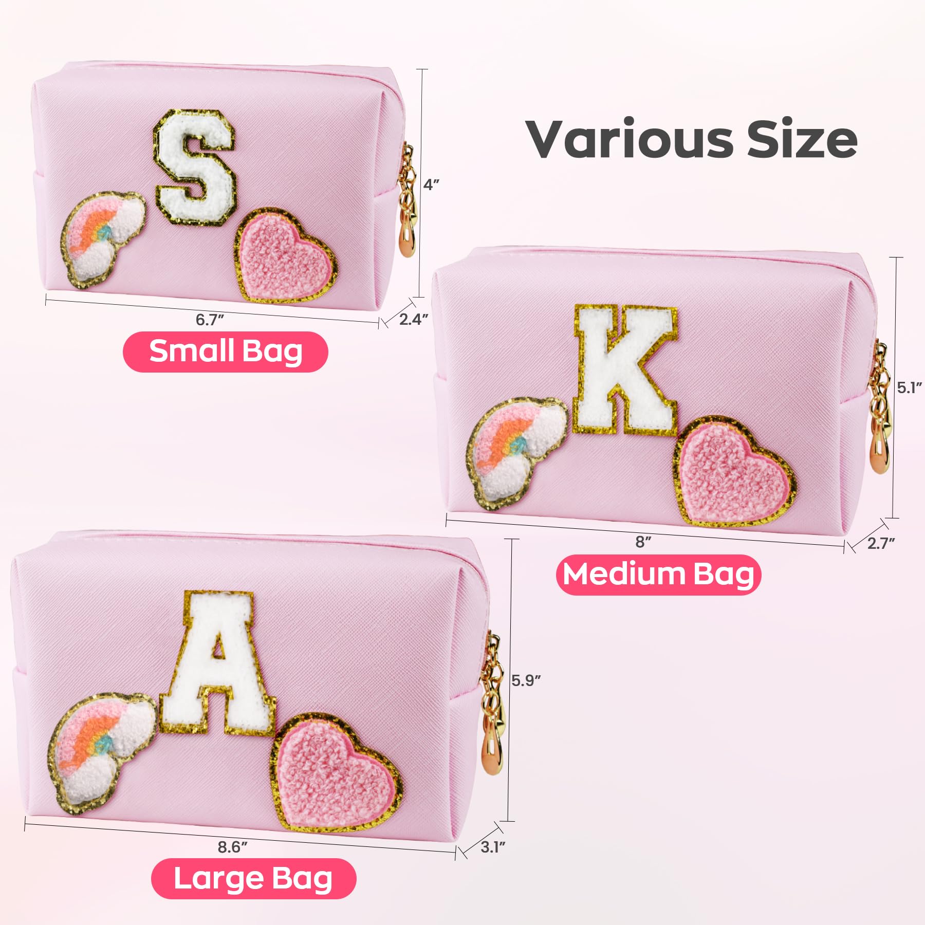 Elilier Preppy makeup bag bridesmaid gift idea for weddings.
