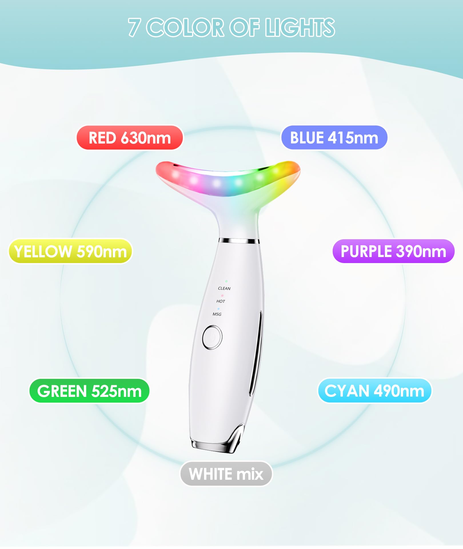 ELISHINE massager control panel close-up shows mode selection.