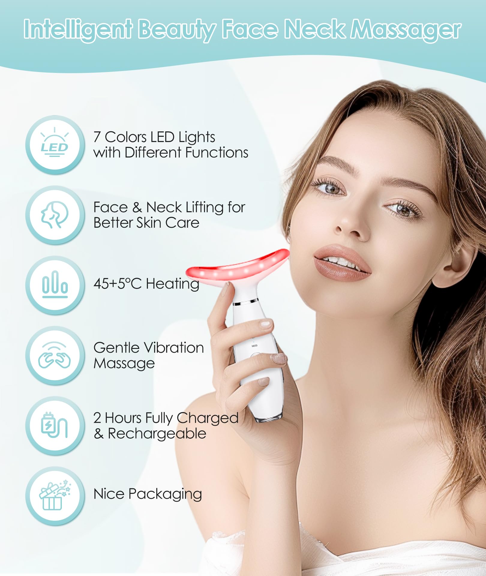ELISHINE massager side handle demonstrates ergonomic grip for daily use.