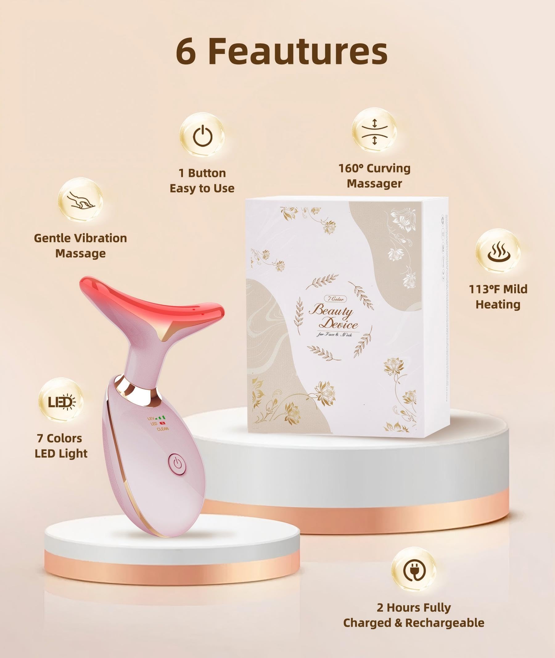 ELISHINE arched massager gliding on skin for contouring