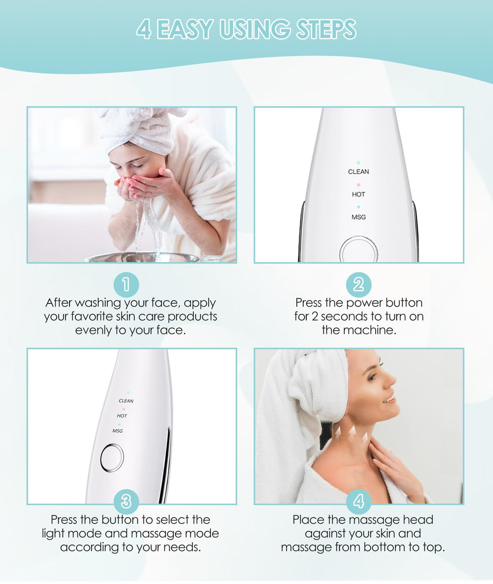 ELISHINE galvanic-therapy technology highlights at-home skin stimulation.