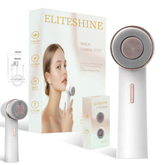 Eliteshine electric facial cleansing brush silicone head closeup for gentle cleansing and pore care.