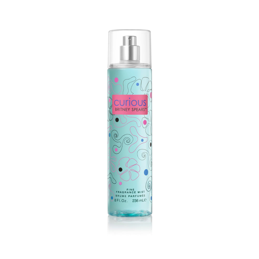 Botella de Elizabeth Arden Britney Spears Curious, bruma de fragancia para uso diario.
