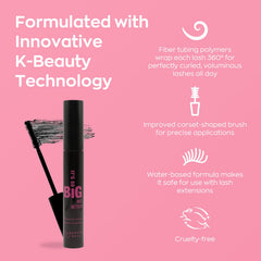 Elizabeth Mott mascara wand with hourglass shape for precise length