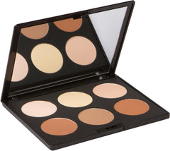 Elizabeth Mott bronzer contour palette compact open for easy on-the-go contouring and highlighting.