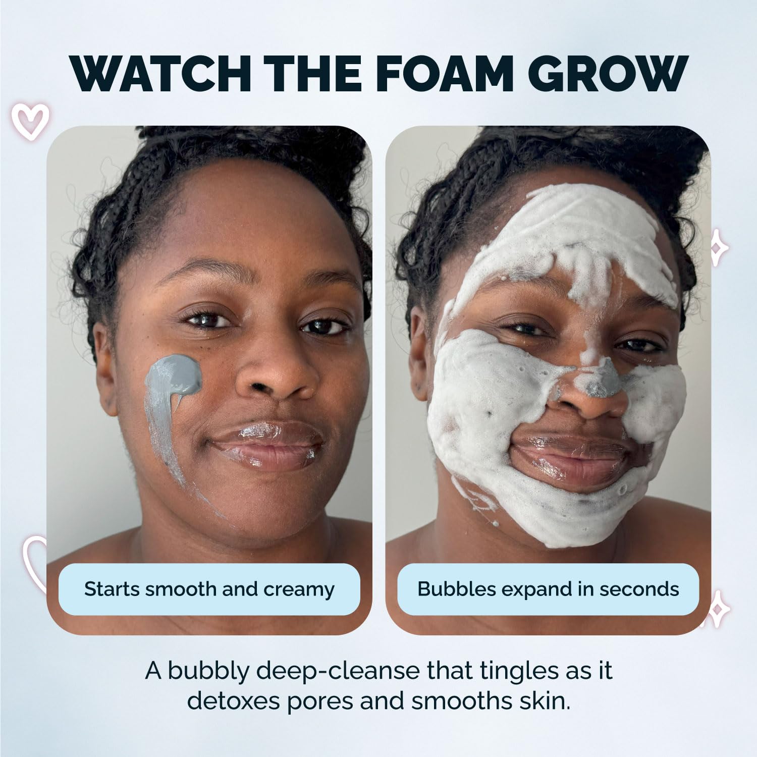 Elizabeth Mott applying the mask spreads evenly for a comfortable at-home spa ritual.