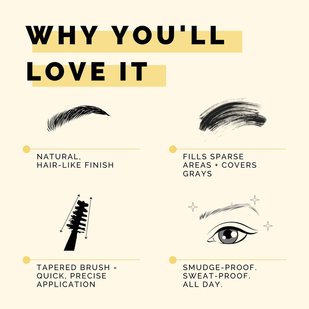 Elizabeth Mott Queen of the Fill brow gel gray-hair coverage for seamless fill