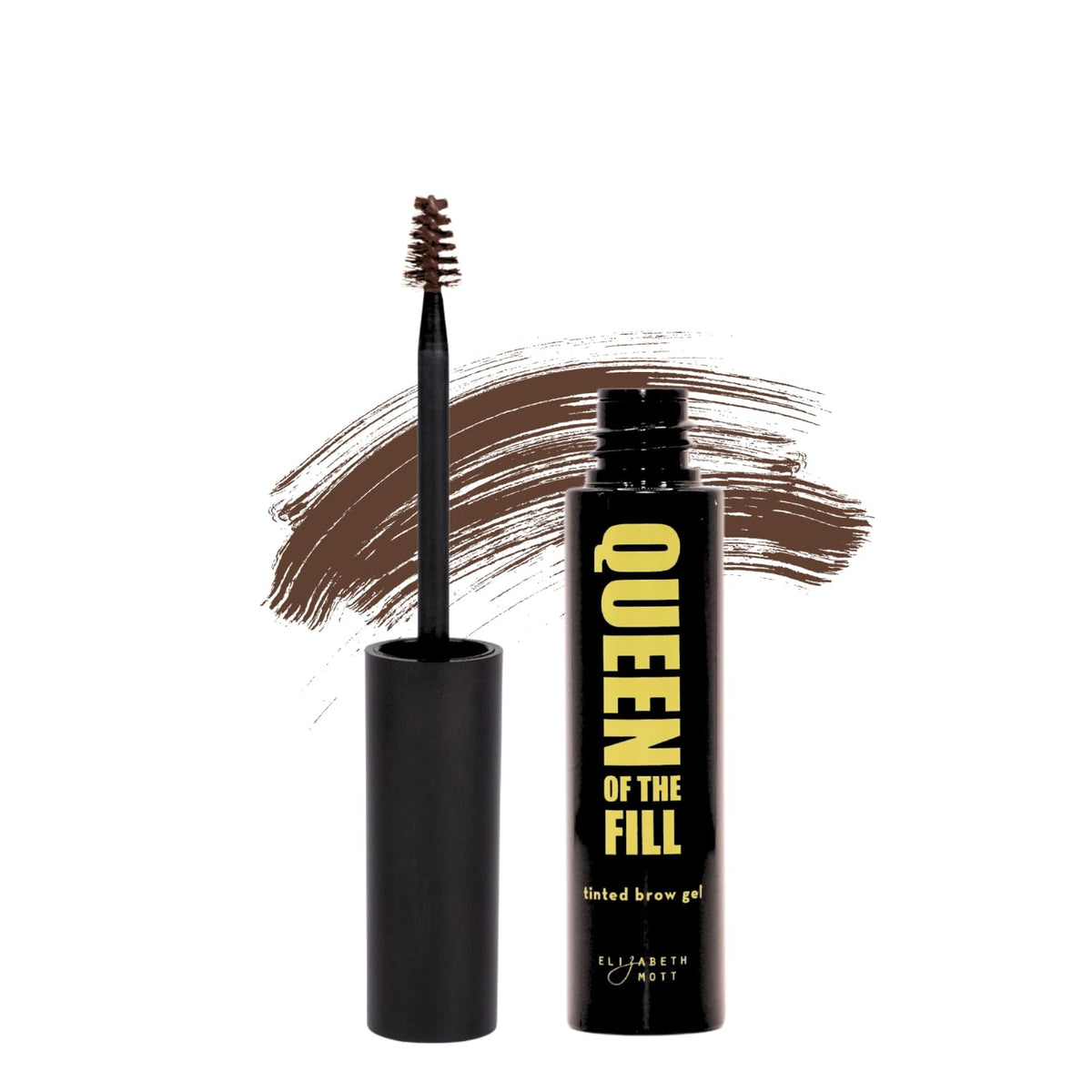Elizabeth Mott Queen of the Fill brush closeup for precise brow shaping and natural texture.