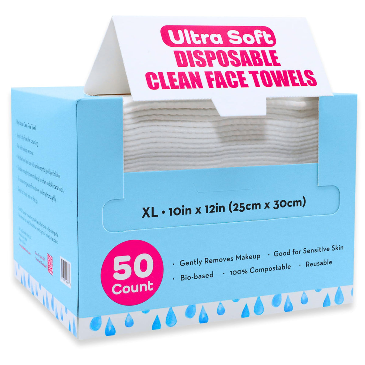 Elizabeth Mott Thank Me Later towels in box front showcase eco-friendly packaging