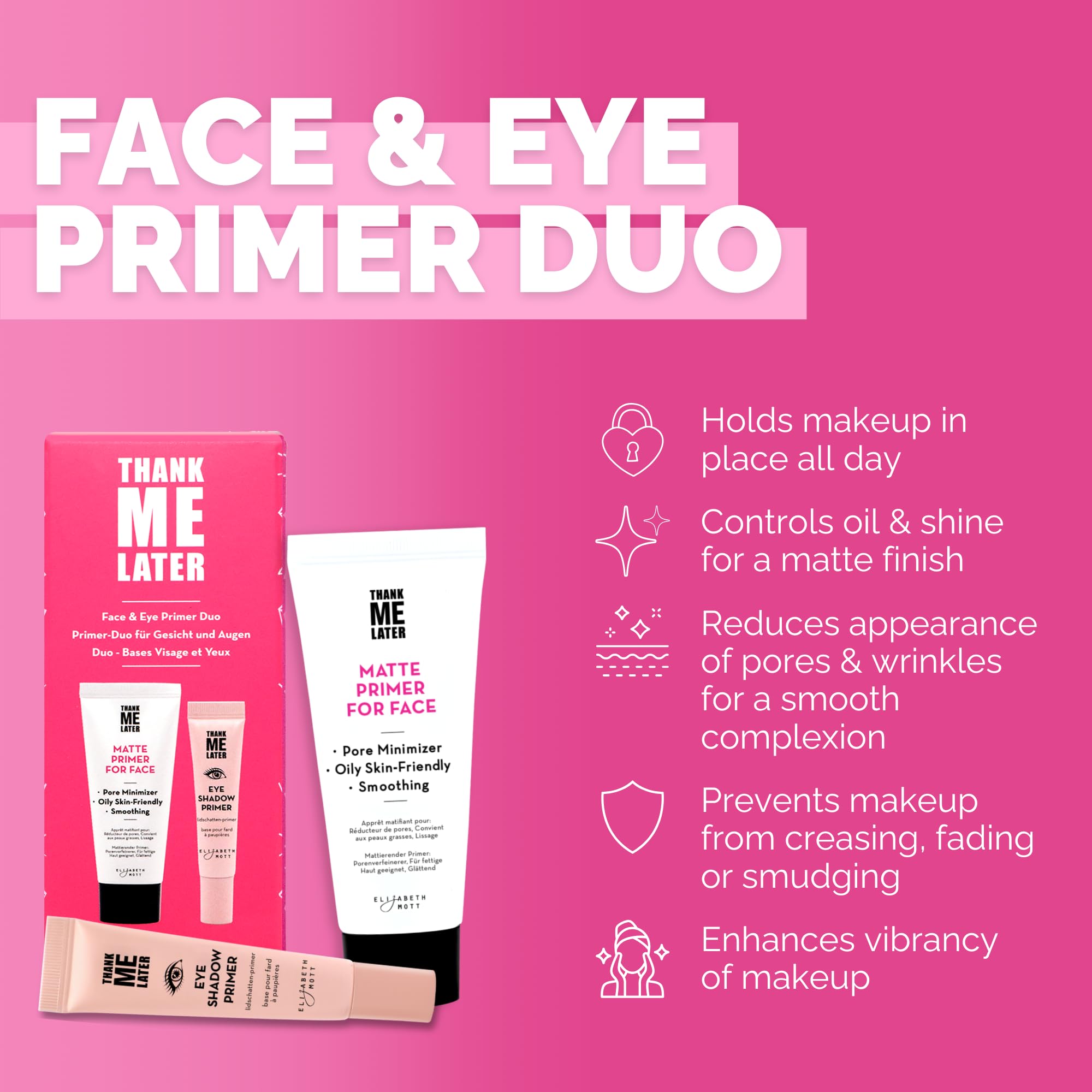 Elizabeth Mott Thank Me Later face primer texture swatch reveals a smooth oil-control base