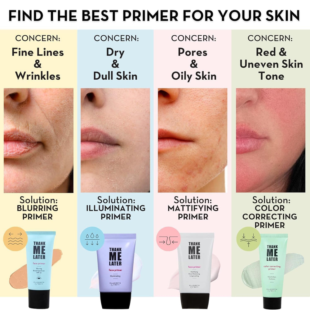 Elizabeth Mott Thank Me Later Radiant Face Primer glow-enhancing base—smooths texture for makeup.