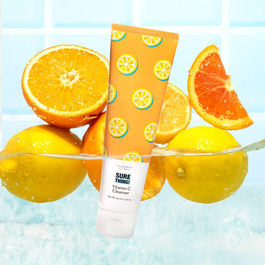 Elizabeth Mott Vitamin C Facial Cleanser vegan cruelty-free formula supports a clean beauty routine.