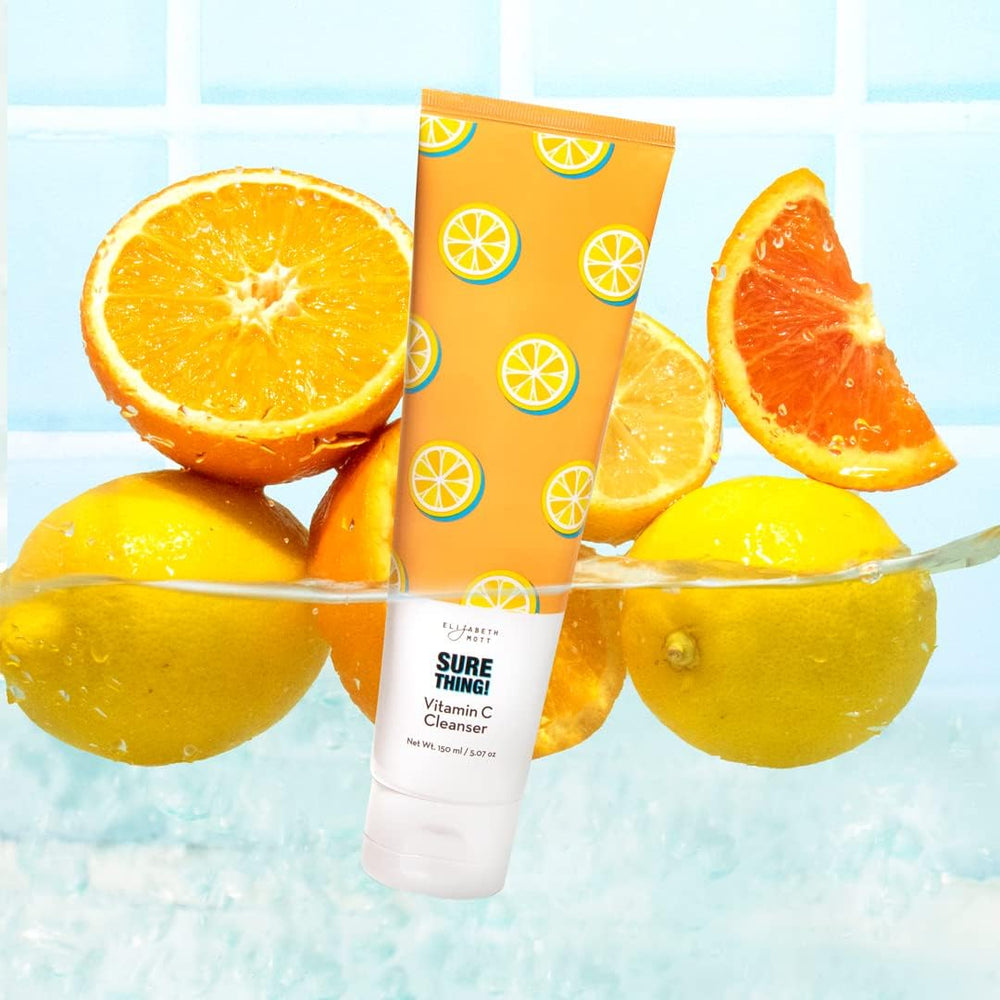 Elizabeth Mott Vitamin C Facial Cleanser vegan cruelty-free formula supports a clean beauty routine.