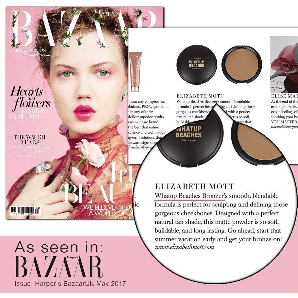 Elizabeth Mott Whatup Beaches dermatologist-tested formula supports gentle wear on sensitive skin.