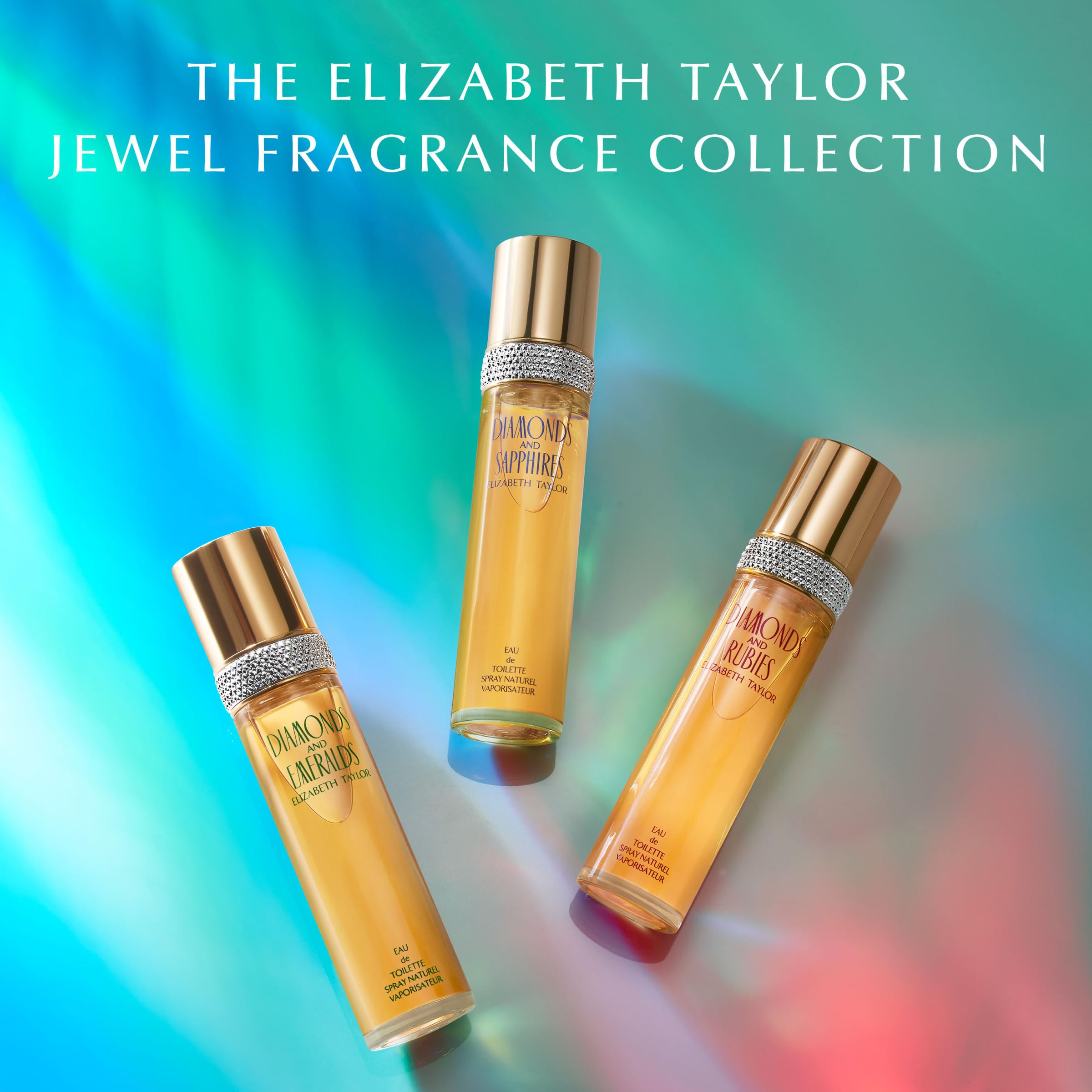 Elizabeth Taylor Diamonds and Rubies spray—classic fragrance for casual or romantic occasions.