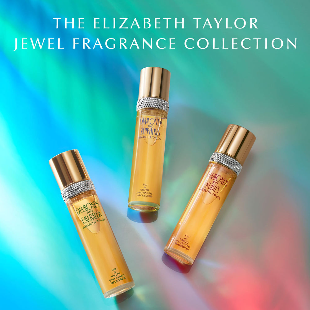 Elizabeth Taylor Diamonds and Rubies spray—classic fragrance for casual or romantic occasions.