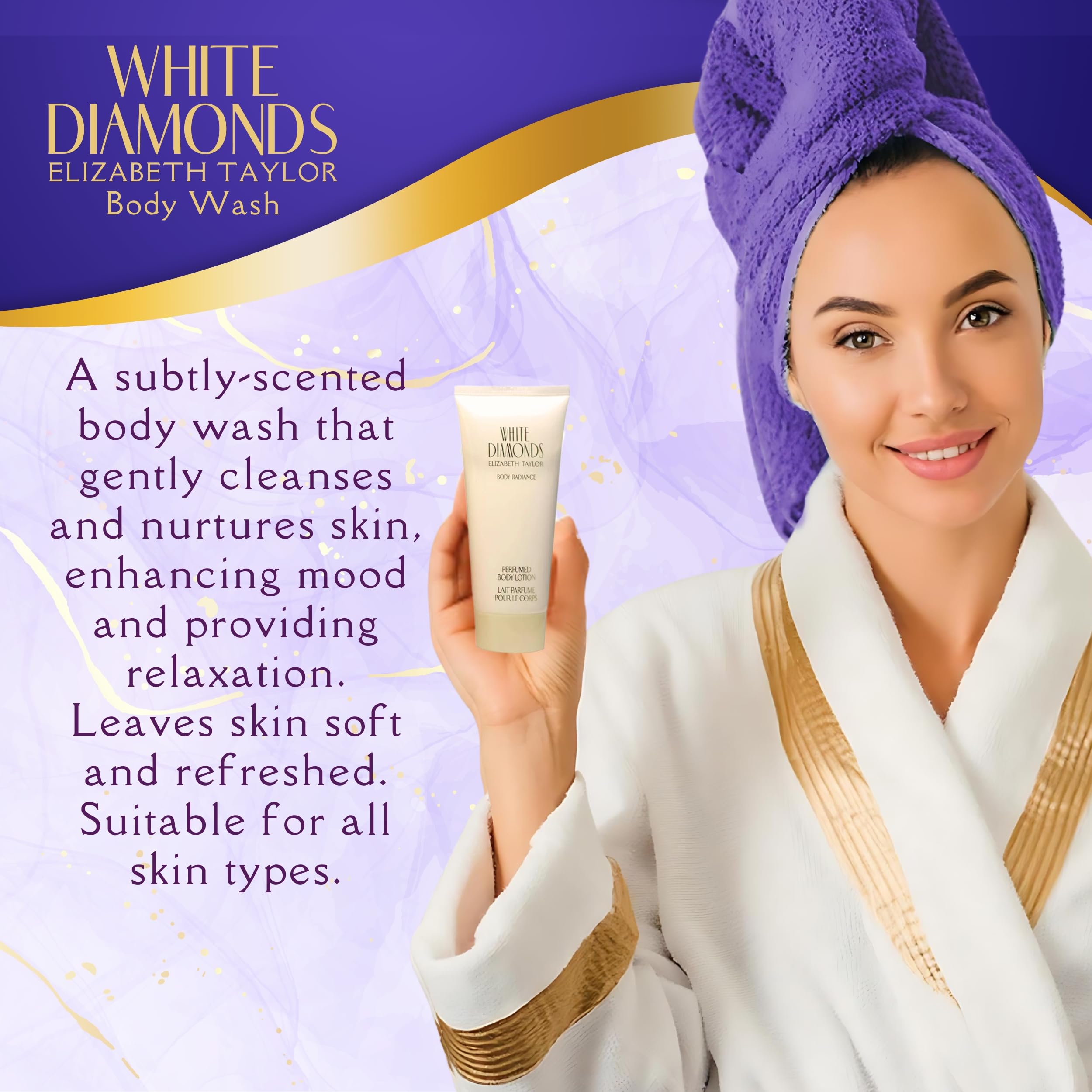Elizabeth Taylor White Diamonds gift box outer packaging for easy gifting.
