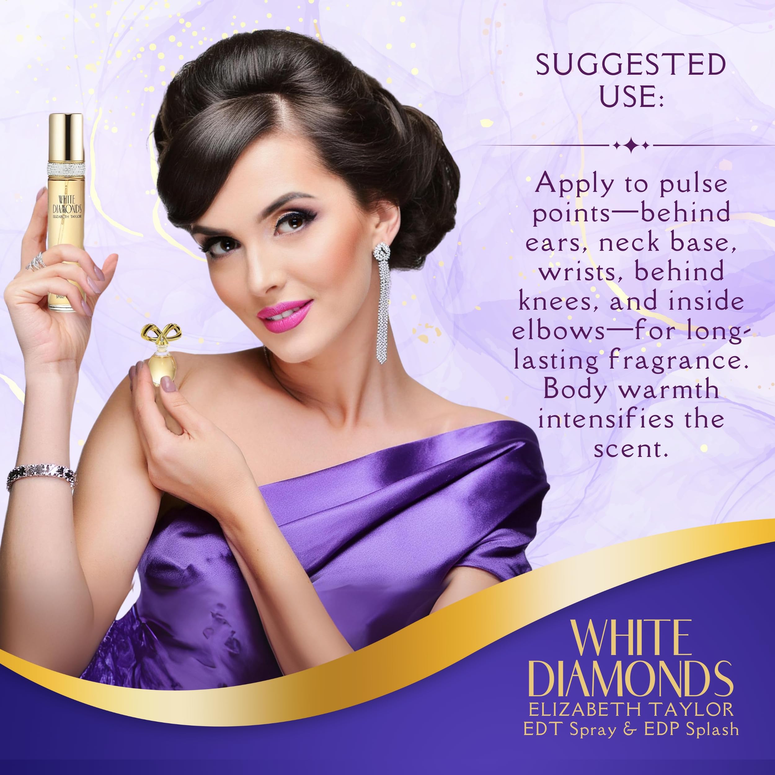 Elizabeth Taylor White Diamonds body wash with creamy lather and glow