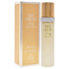 Elizabeth Taylor White Diamonds Legacy bottle side view hints at a balanced floral-powdery aroma for daily wear