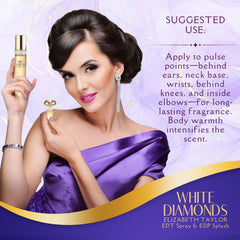 Elizabeth Taylor White Diamonds travel spray for on-the-go scent.