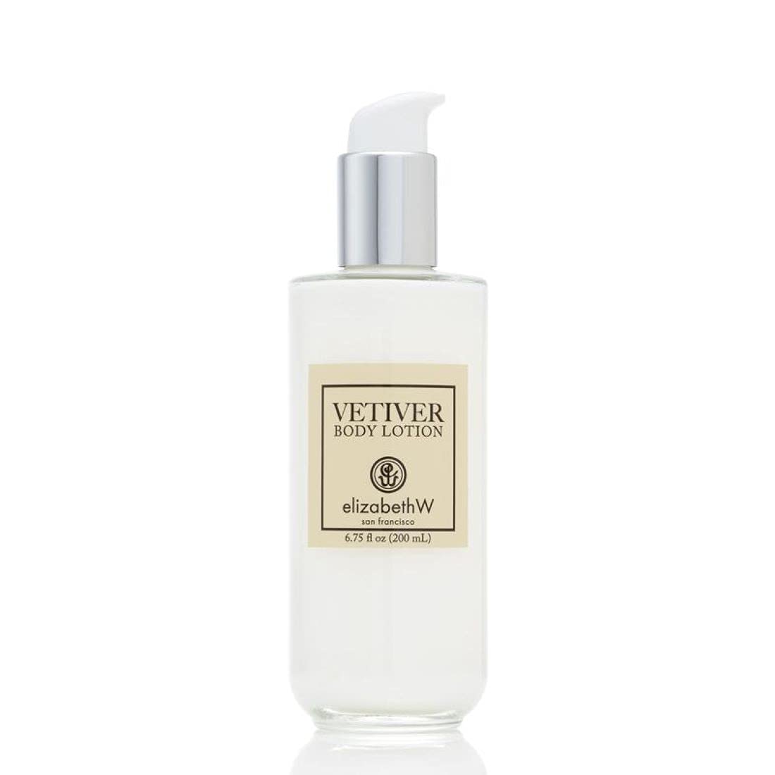 Elizabeth W Vetiver Body Lotion texture on skin delivering light, fast-absorbing moisture.