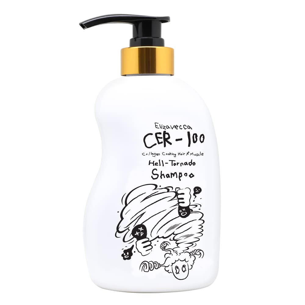 Elizavecca CER-100 shampoo bottle front for daily use on oily scalps.