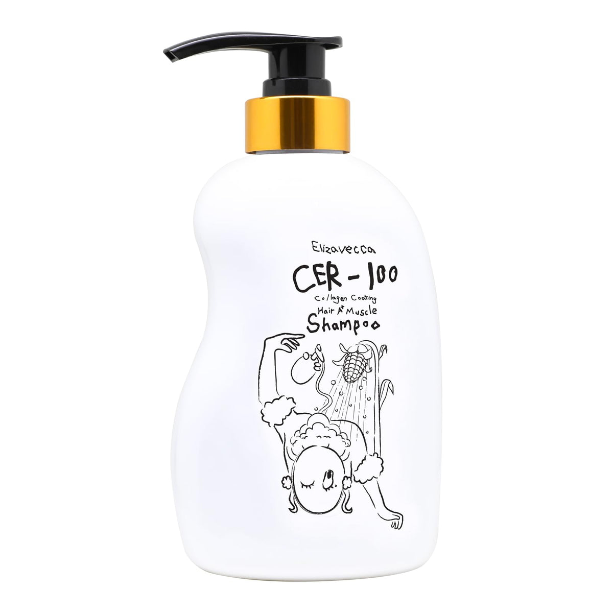 Elizavecca CER-100 shampoo bottle for daily cleansing and hair vitality.