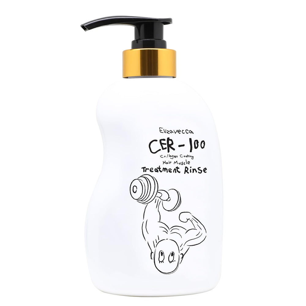Elizavecca Collagen Coating Hair Treatment Rinse bottle front shows a moisturizing formula for dry hair