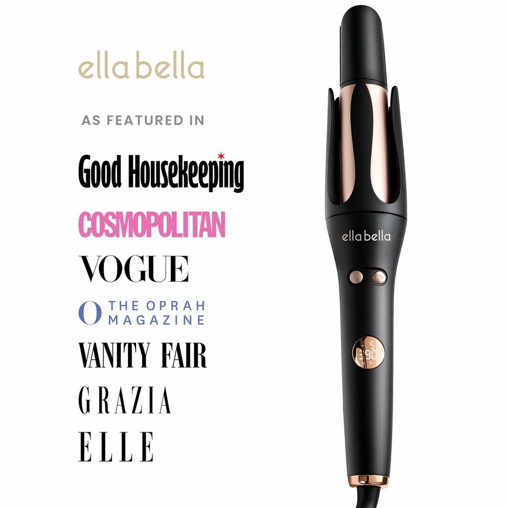 ELLA BELLA auto-rotation barrel speeds up styling for quick curls.