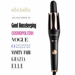 ELLA BELLA auto-rotation barrel speeds up styling for quick curls.